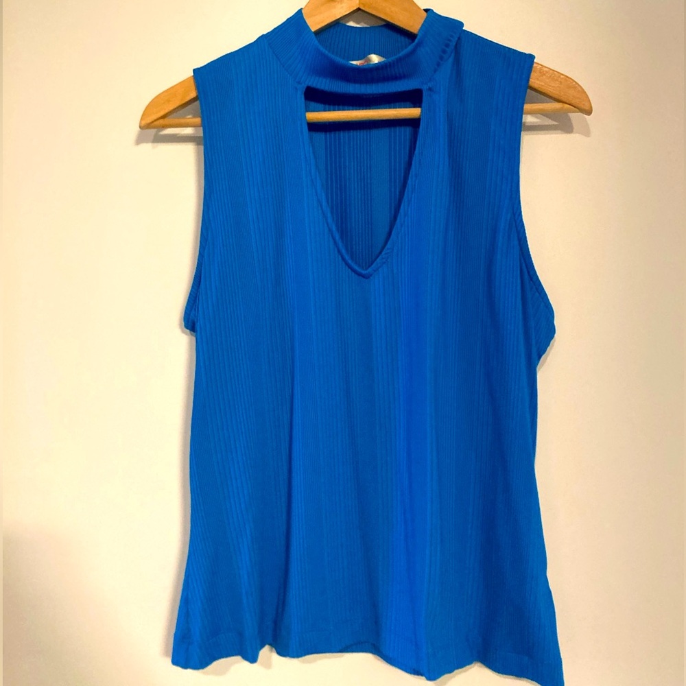Intempo Cut Out Mockneck Tank Size 1X